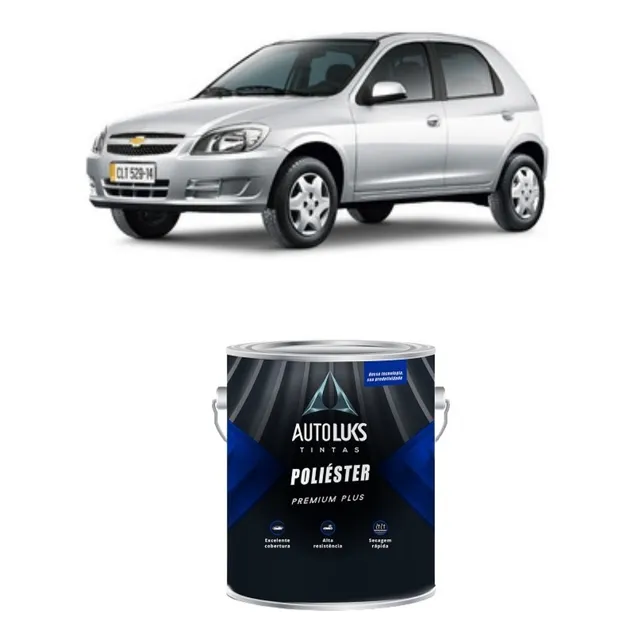 Tinta Automotiva Poliester Prata Polaris Gm 3600ml Autoluks