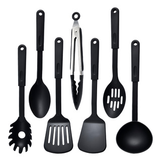 Juego Utensilios De Cocina Nylon 7 Piezas Set Cocina Negro Juego Utensilios De Cocina Nylon 7 Piezas Set Cocina Negro