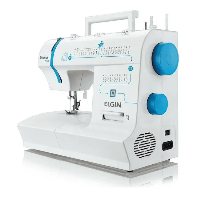 Máquina De Costura Genius Plus Jx-4035 Elgin Cor Branco 127V