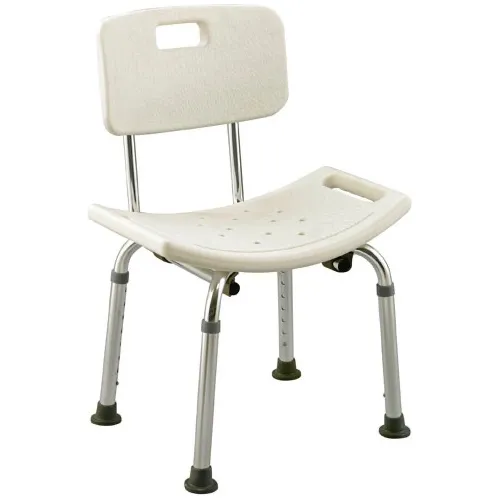 Silla De Baño De Aluminio Y Pvc Con Respaldo Aolike