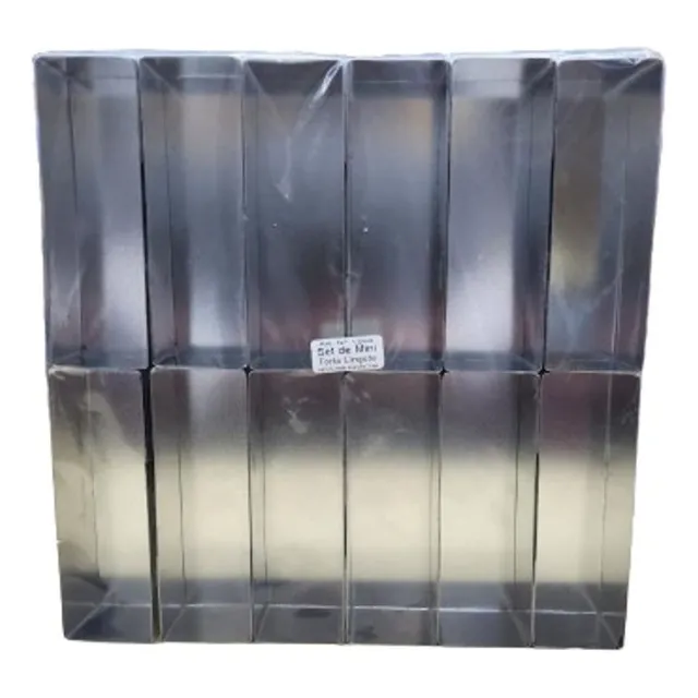 Moldes Rectangular Chapa Con Bandeja De 12 Lingotes 12x4 Cm