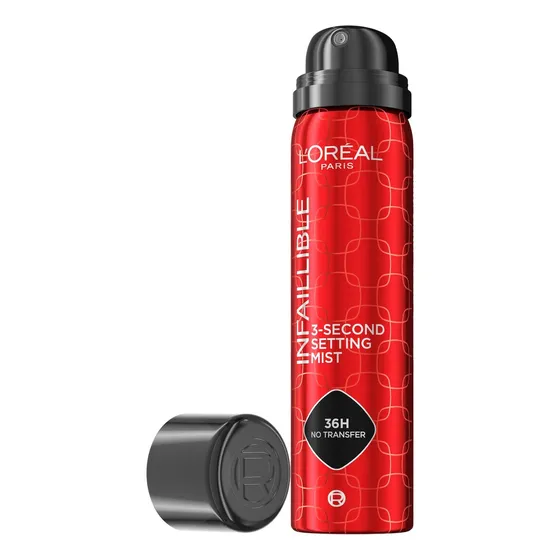 Spray Fijador De Maquillaje Infallible con 36 horas duración y resistente a transferencias de L'oréal Paris, 75 ml