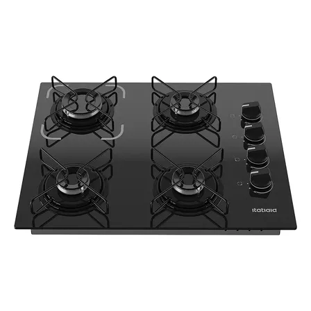 Cooktop 4 Bocas A Gás Itatiaia Itamega Preto Bivolt 127/220v
