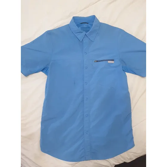 Camisa Columbia, 100% Original, Casual Sport, Azul Eléctrico