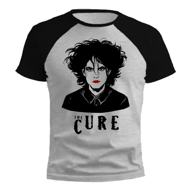 Remera The Cure Robert Gris Ranglan