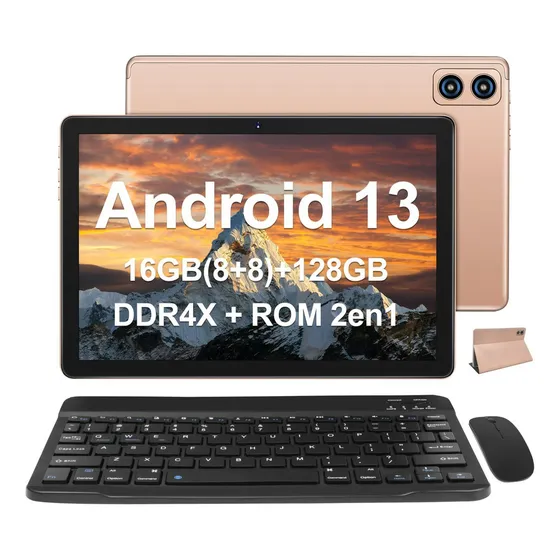 Tablet 10.1" 128GB color dorado 16GB de memoria RAM