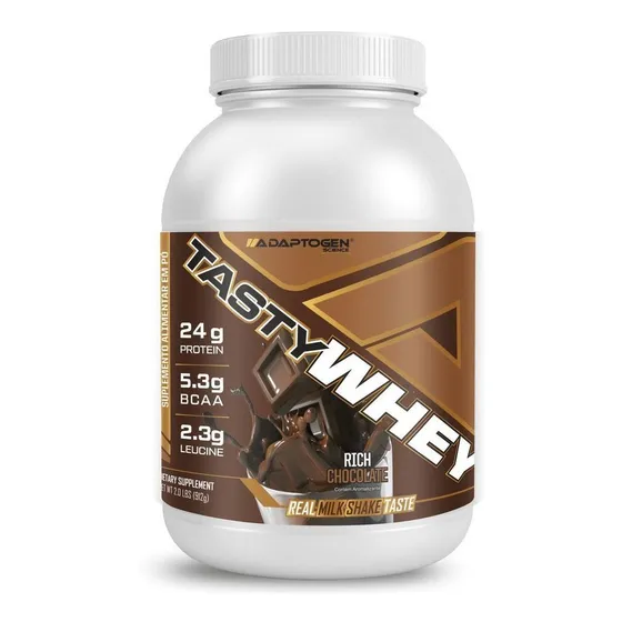 Suplemento Tasty Whey 3w Gourmet Whey Protein Adaptogen Science Pote 900g Sabor Chocolate Suiço