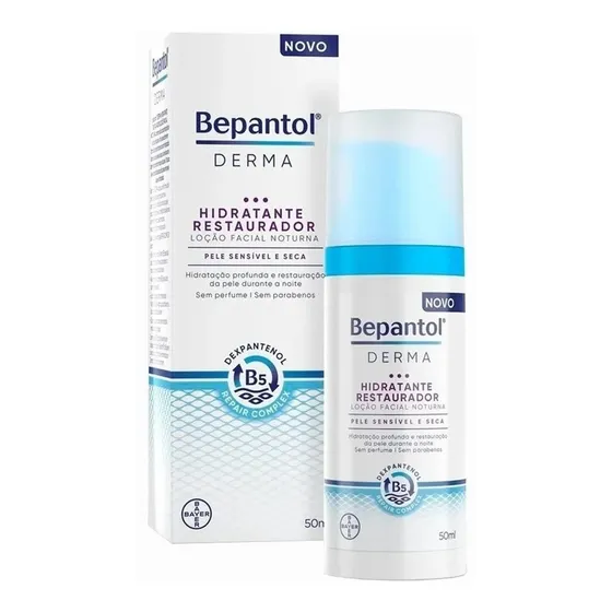 Creme Hidratante Noturno Facial Derma Restaurador 50ml – Bepantol