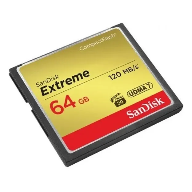 Memoria Extreme Compact Flash 64gb Sandisk 120 Mb/s