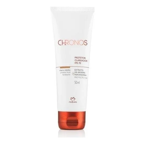 Natura Protetor Facial Clareador Chronos Fps 70 Claro/médio