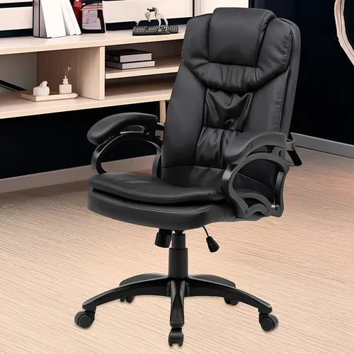Cadeira de escritório Nagano NCPLP ergonômica preta com estofado