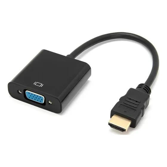 Adaptador Hdmi A Vga Con Chapado De Oro De Macho A Hembra