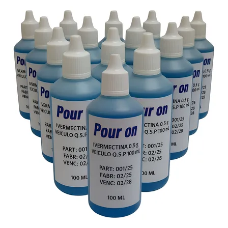 Ivermec Pour On Ivermectina Ivomec Canário Pássaros 100ml Azul