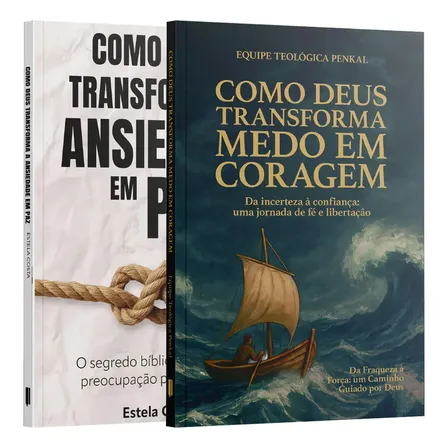 Livro Kit Coragem E Paz | Como Deus Transforma Medos Em Coragem + Como Deus Transforma Ansiedade Em Paz, De Penkal. Editora Editora Penkal Books, Capa Mole (2025)