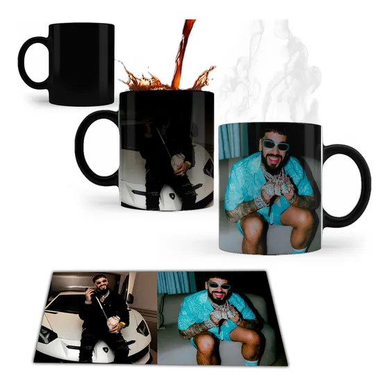 Taza Mágica Cantantes Artistas Regalo Navidad - Con Caja
