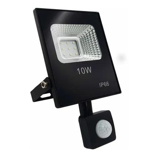 Foco Led Con Sensor De Movimiento 10w  Ip66 / Electrolandia