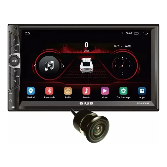 Radio Carro Android 2Gb + 32Gb 2 Din Pantalla Tactil 7'' Android Auto CarPlay Aiwa Aw-a502bt