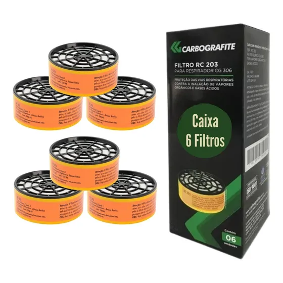 Filtro Refil Rc 203 Para Mascara Cg306 Contra Vapores 6un