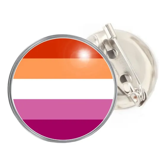 Boton Bandeira Do Orgulho Lésbico Lgbtqia+ Unissex
