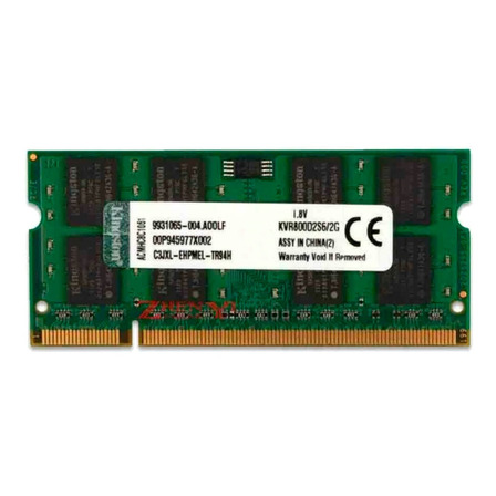 Memória RAM ValueRAM color verde  2GB 1 Kingston KVR800D2S6/2G
