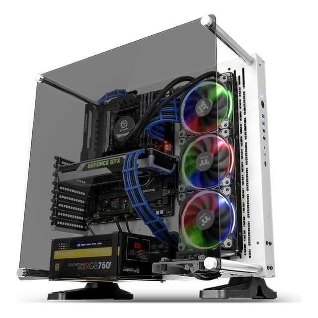 Armario Thermaltake CA-1G4-00M6WN-05 Core P3 Tg de vidrio templado blanco para jugadores tamaño mediano