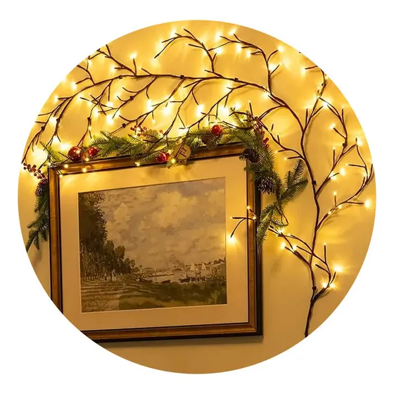 * Lámpara Willow Vine Adorno Navideño Flexible Luces 96 Led