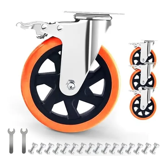 Ruedas Giratorias De 6 Pulgadas Con Tornillos, 4 Pzs