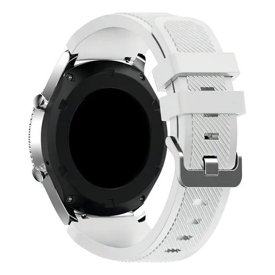 Pulseira 22mm de silicone confort compatível com Kepup W200 cor branco