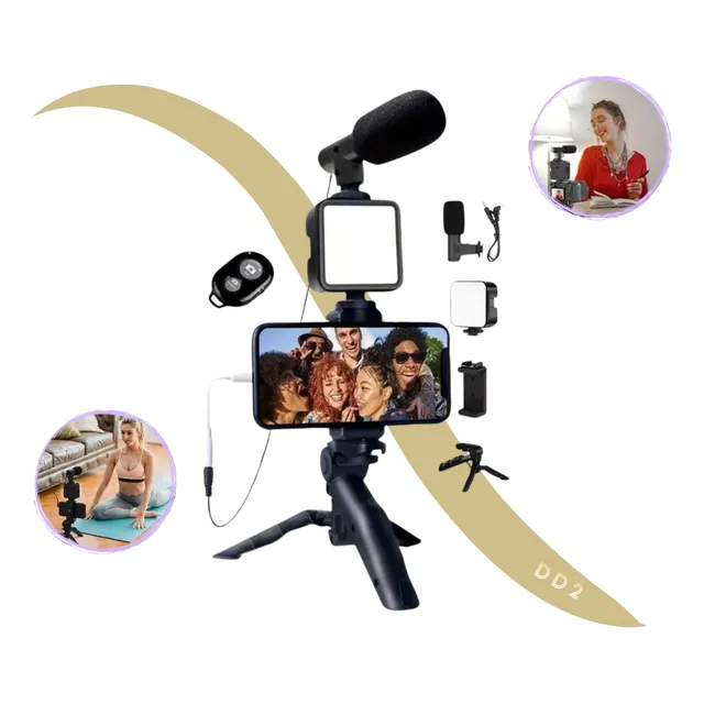 Kit De Filmacion C/luz Para Celular Camara Streaming Tiktok