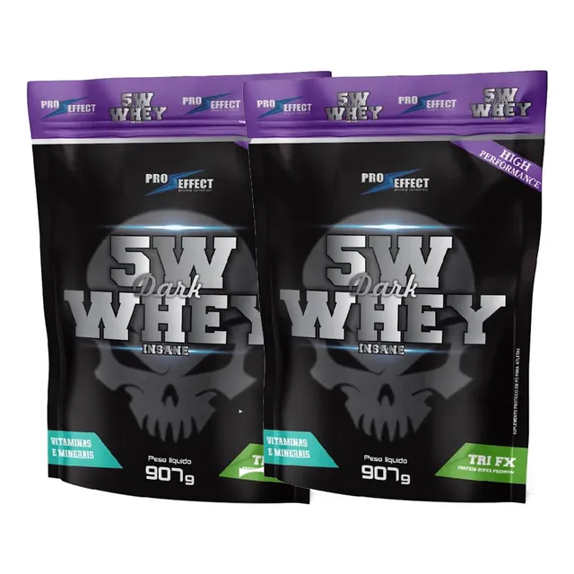Kit 2 Whey Protein 5w - 4kg Dark Insane