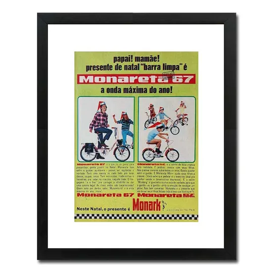 Quadro Bicicleta Monareta 1967 Propaganda Original Revista