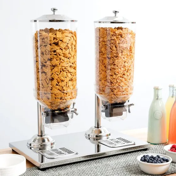 Dispensador De Cereales Luxe  18/2 Lts Acero Acrilico Choice