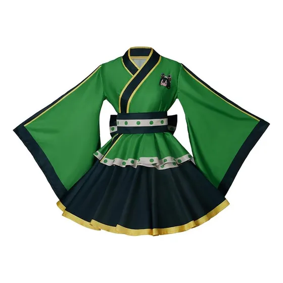 Woshow Anime Asui Tsuyu Cosplay Batalla Lolita Vestido De Ki