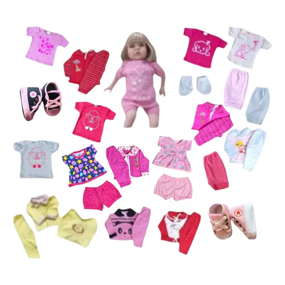 Roupas Bebê Reborn + Tênis Kit 10 Pçs Itens Menina Menino