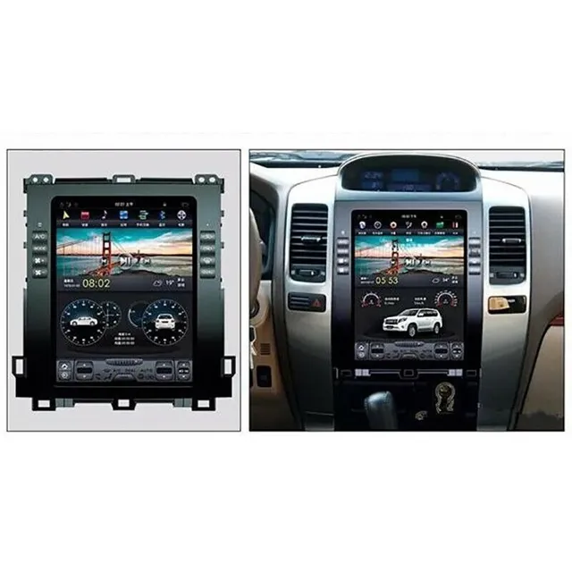 Radio Android Topo Tesla Toyota  Lancruiser Prado 2002-2009