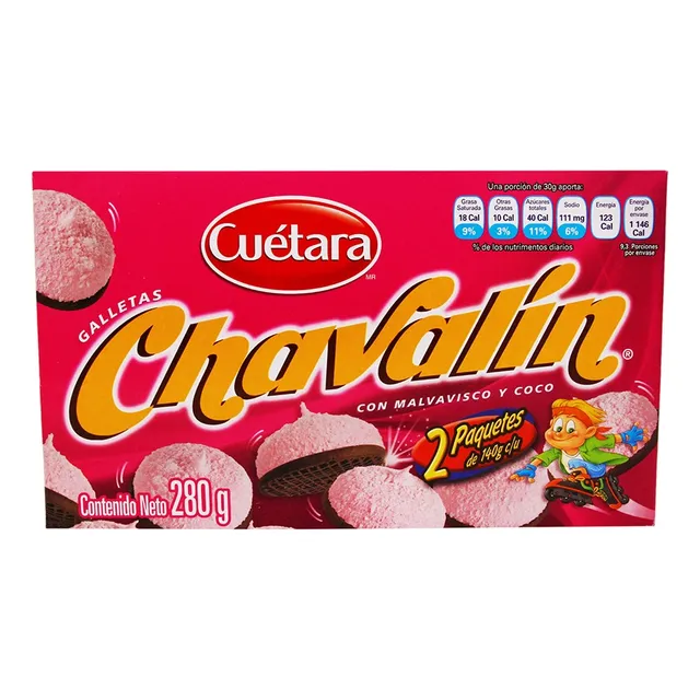 3 Pzs Cuetara Galletas Con Malvavisco Y Coco Chavalin 280gr