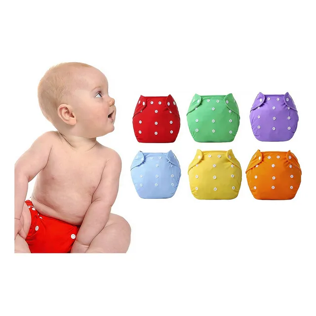 7 Pañales Reutilizables De Tela Para Bebe Niño Niña 0-3 Años Género Sin Género Talla 0- 3