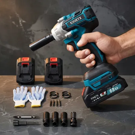 Chave De Impacto 3em1 68vf 2 Baterias E Acessórios Azul 127/220v 50 Hz/60 Hz