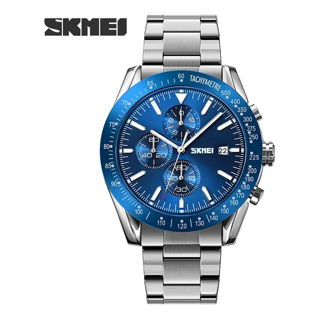 Reloj Skmei Caballero 9253 Acero Inoxidable Contra Agua Lujo