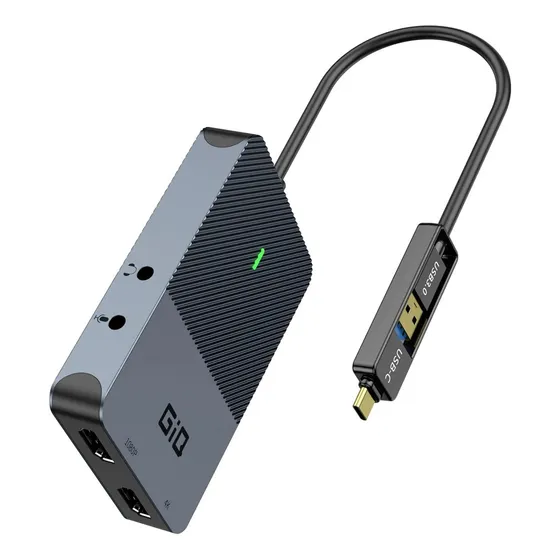 Hub Giq Displaylink - 4k Para 2 Telas Hdmi Mac Windows Linux