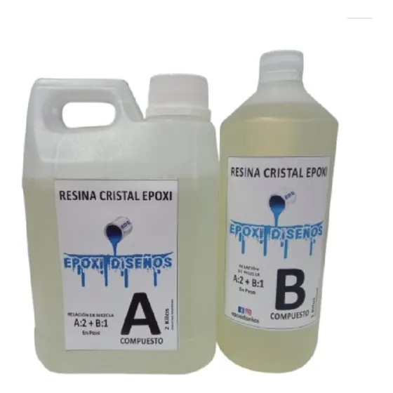 Resina Epoxi Cristal 3 K. Artesanías. Vidrio Liquido
