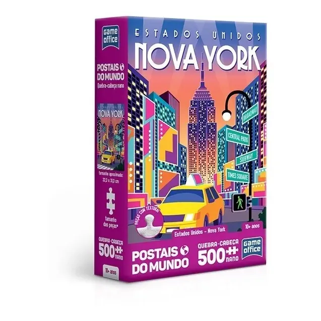 Quebra-cabeça Toyster Postais do Mundo, EUA, NY de 500 peças