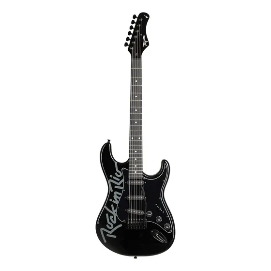 Guitarra Elétrica Tagima Stratocaster Bk Edição Rock In Rio
