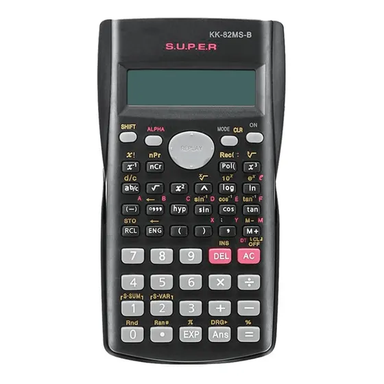 Calculadora científica de 12 dígitos 240 funções e frações