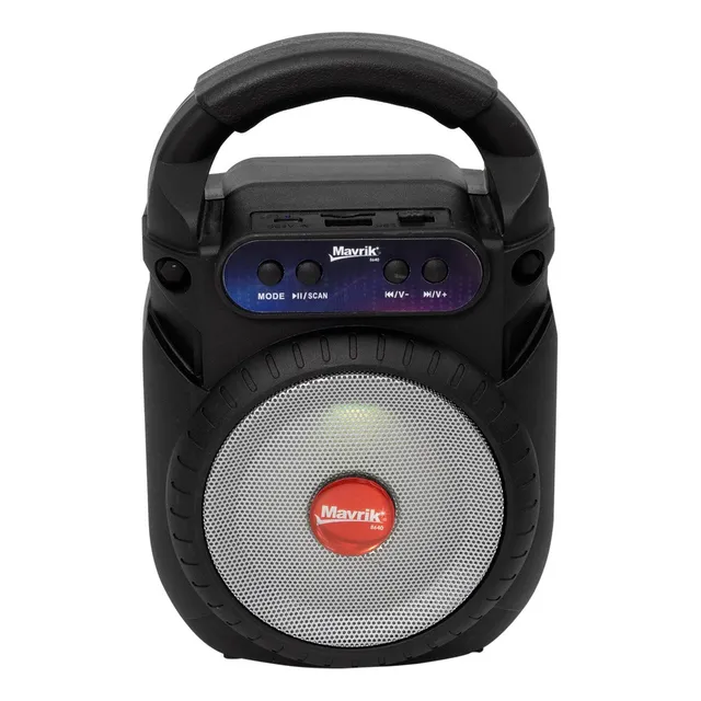 Bocina Bluetooth Portátil Redonda Luz Led Usb Recargable
