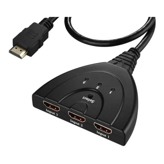 Switch De Video Selector Hdmi 3 Puertos