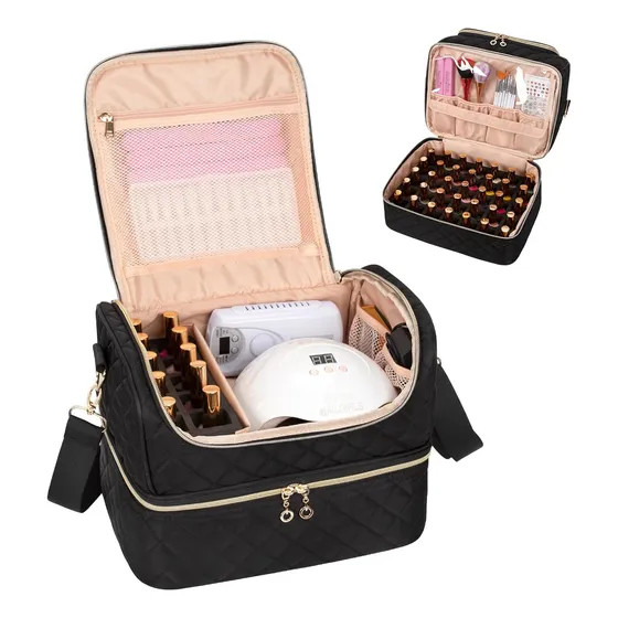 Bolso Profesional Con Doble Repartición Manicura Y Pedicura