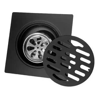 Rejilla Cuadrada Negro Mate Perforada 10x10cm Antiolor