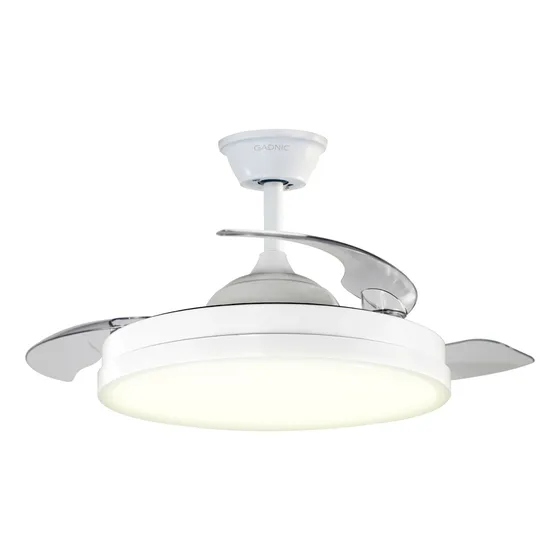 Ventilador De Techo Gadnic Frío/calor Luz Led 3 Aspas Blanco