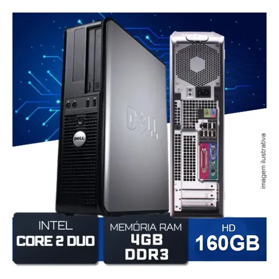 Cpu Dell Optiplex Core 2 Duo 4gb Hd 160gb Windows 11